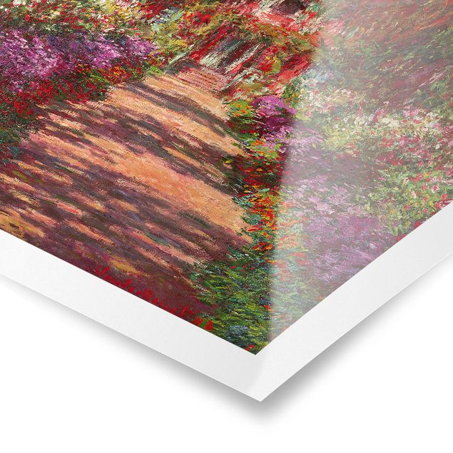Tavlor träd Claude Monet - Pathway In Monet's Garden At Giverny