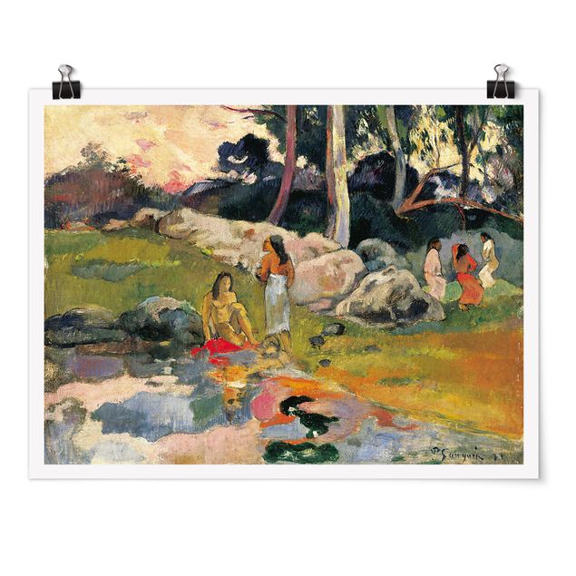 Konststilar Paul Gauguin - Women At The Banks Of River
