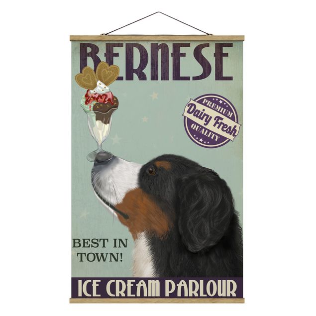 Tavlor vintage Bernese Mountain Dog With Ice