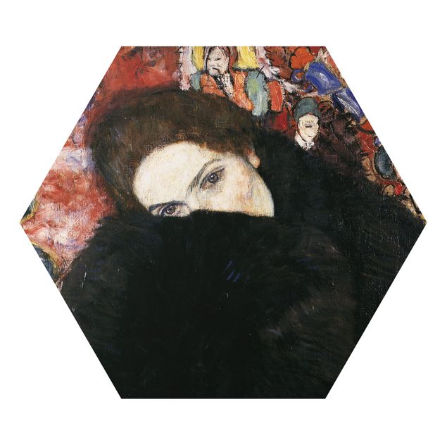 Tavlor konstutskrifter Gustav Klimt - Lady With A Muff