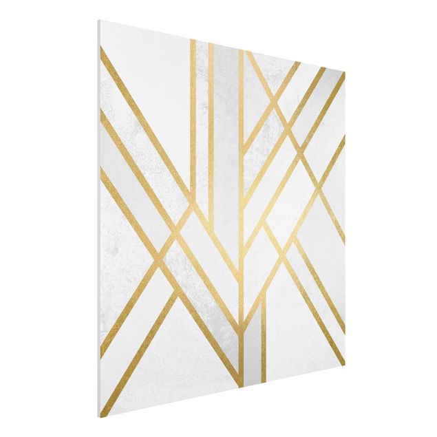 Tavlor konstutskrifter Art Deco Geometry White Gold