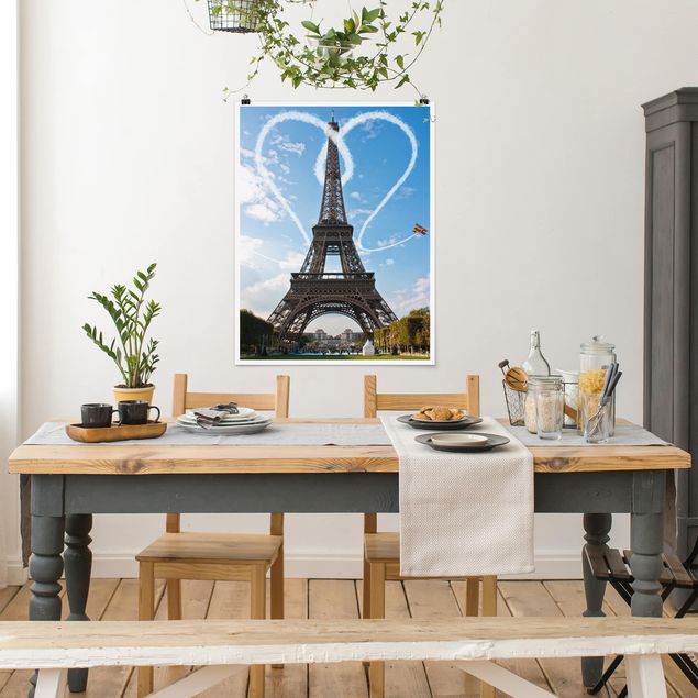 Posters arkitektur och skyline Paris - City Of Love
