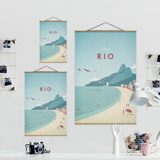 Tavlor konstutskrifter Travel Poster - Rio De Janeiro