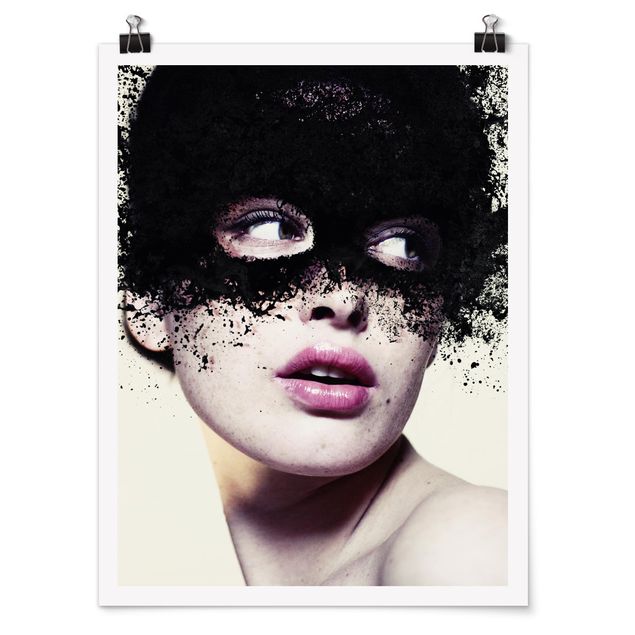 Tavlor modernt The girl with the black mask