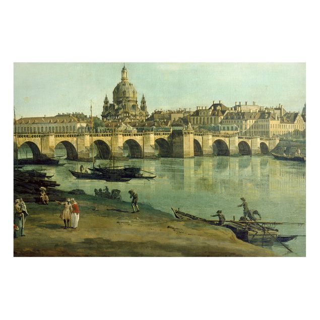 Konststilar Barock Bernardo Bellotto - View of Dresden from the Right Bank of the Elbe with Augustus Bridge