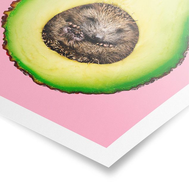 Tavlor rosa Avocado With Hedgehog