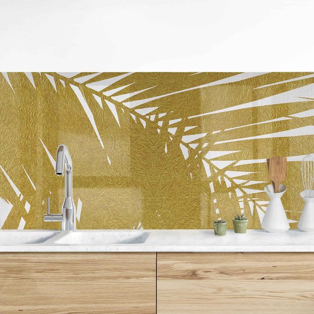 Kök dekoration View Through Golden Palm Leaves