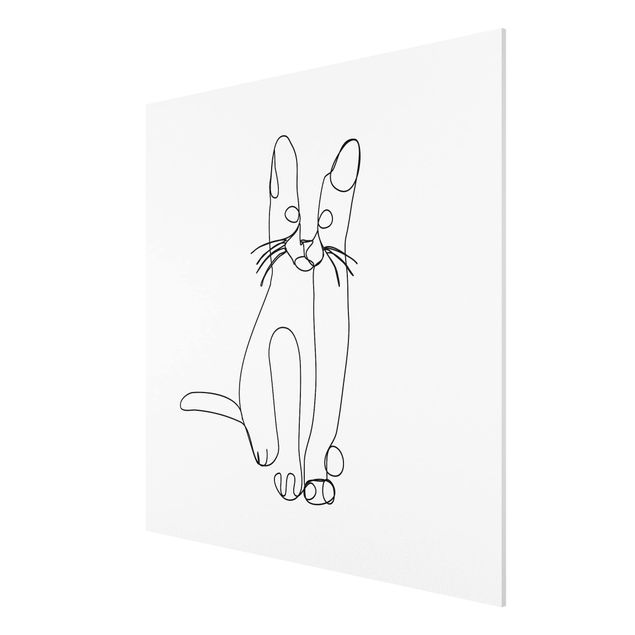Tavlor modernt Cat Line Art
