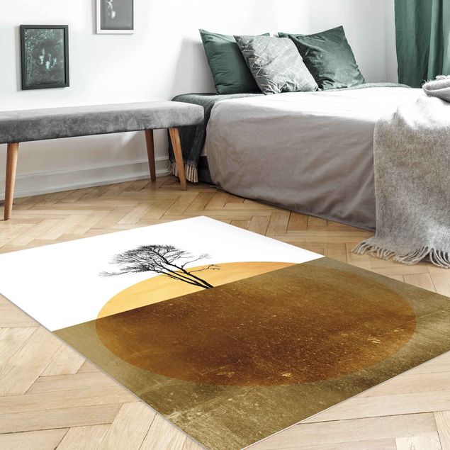 modern matta vardagsrum Golden Sun With Tree
