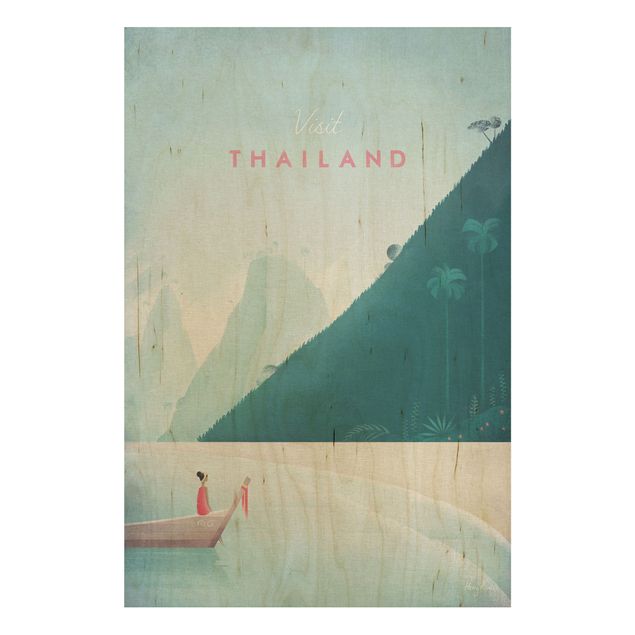 Trätavlor landskap Travel Poster - Thailand