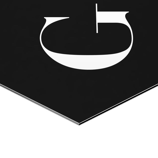 Hexagonala tavlor Letter Serif Black G
