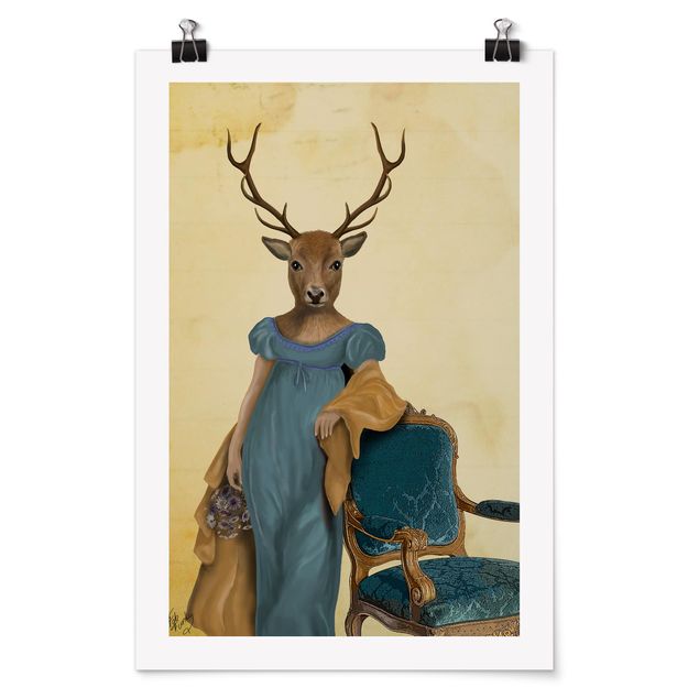 Posters djur Animal Portrait - Deer Lady