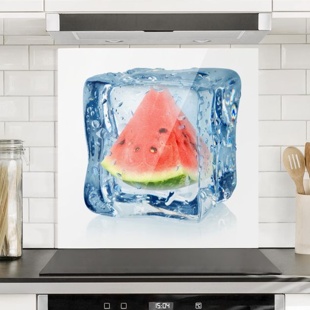 Kök dekoration Melon in ice cube