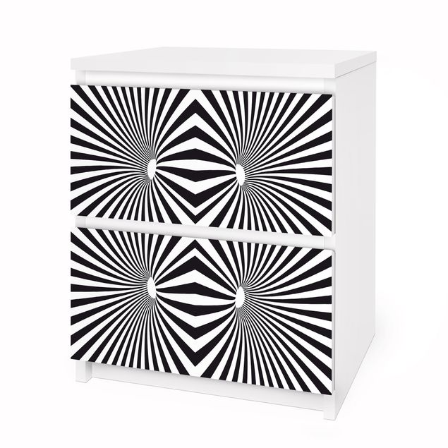 Självhäftande folier Psychedelic Black And White pattern
