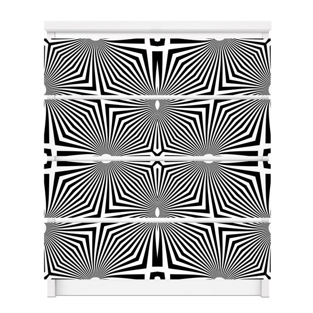 Självhäftande folier mönster Abstract Ornament Black And White