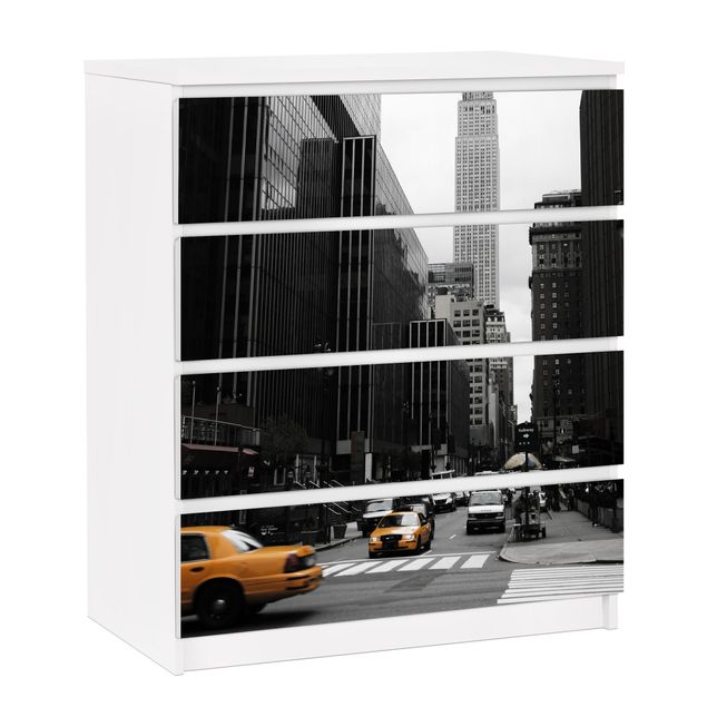 Självhäftande folier svart och vitt Empire State Building