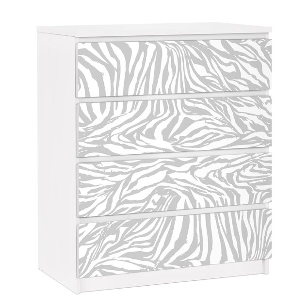 Självhäftande folier mönster Zebra Design Light Grey Stripe Pattern