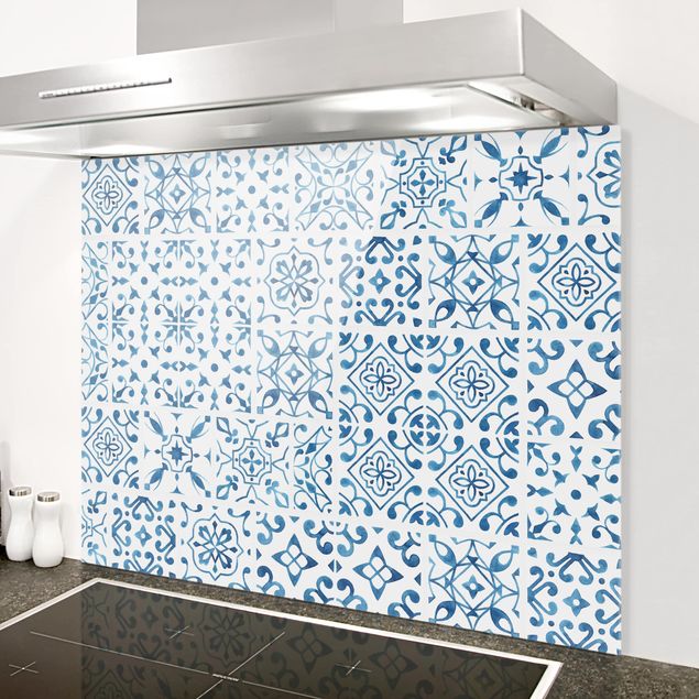 Kök dekoration Tile pattern Blue White