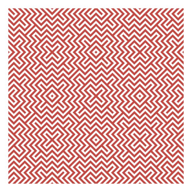 Möbelfolier Red Geometric Stripe Pattern