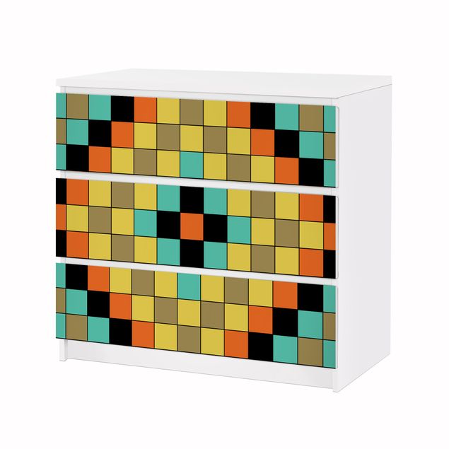 Självhäftande folier färgglada Colourful Mosaic