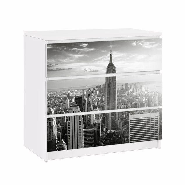 Självhäftande folier grått Manhattan Skyline