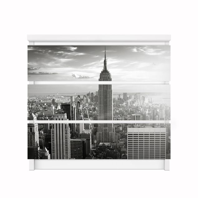 Självhäftande folier svart Manhattan Skyline