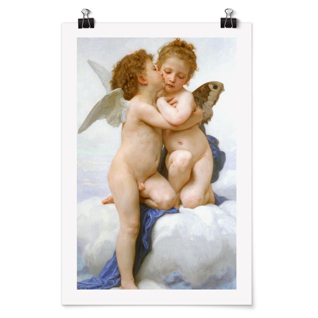 Posters konstutskrifter William Adolphe Bouguereau - The First Kiss