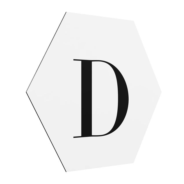 Tavlor modernt Letter Serif White D