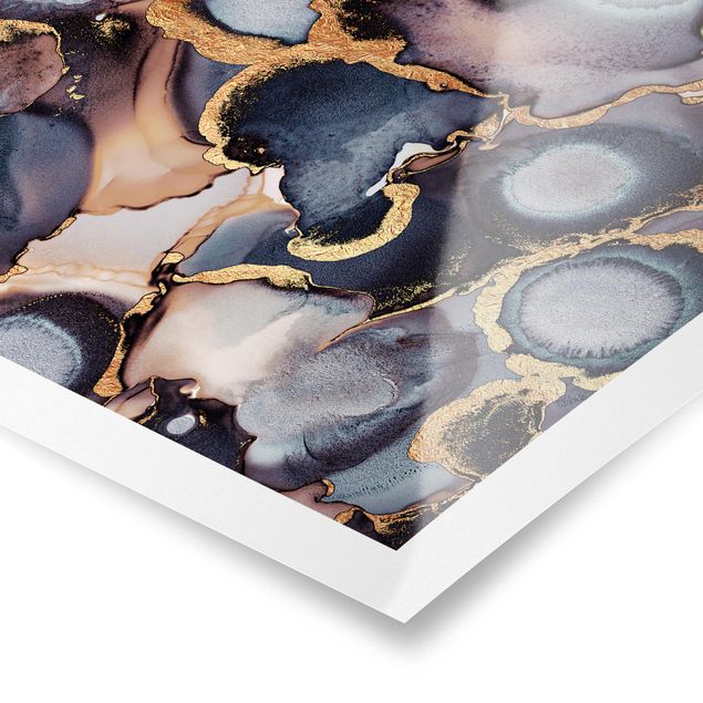 Tavlor Marble Watercolour With Gold