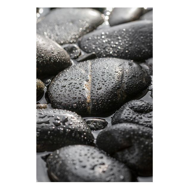 Magnettavla sten utseende Black Stones In Water