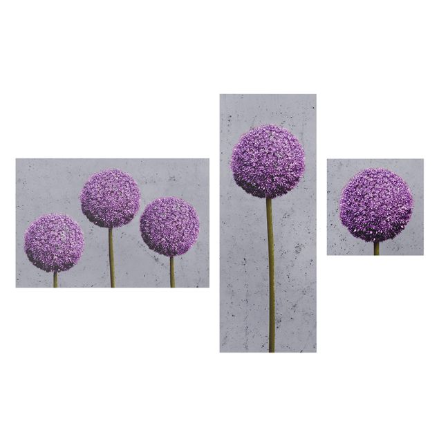 Tavlor blommor Allium Round-Headed Flower