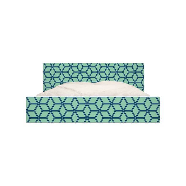 Självhäftande folier grön Cube pattern Green