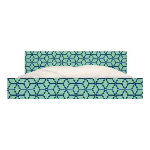 Självhäftande folier grön Cube pattern Green