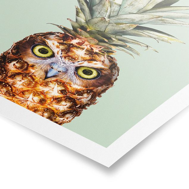 Tavlor grön Pineapple With Owl