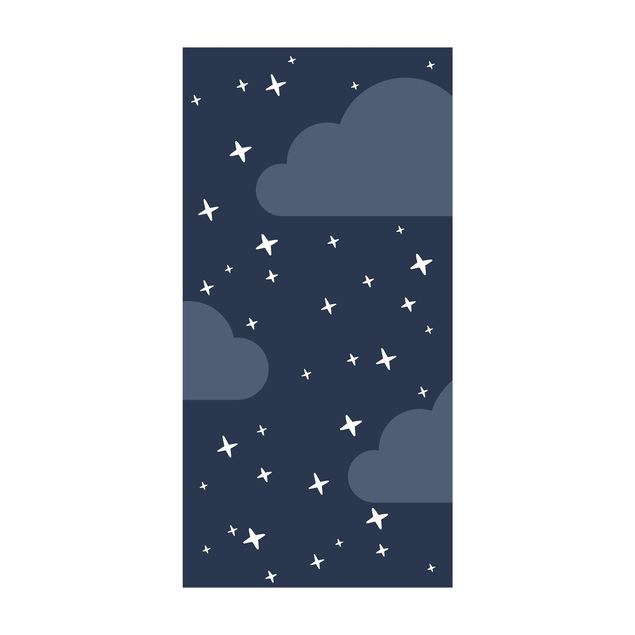 mörkblå matta Stilised Stars In Night Sky