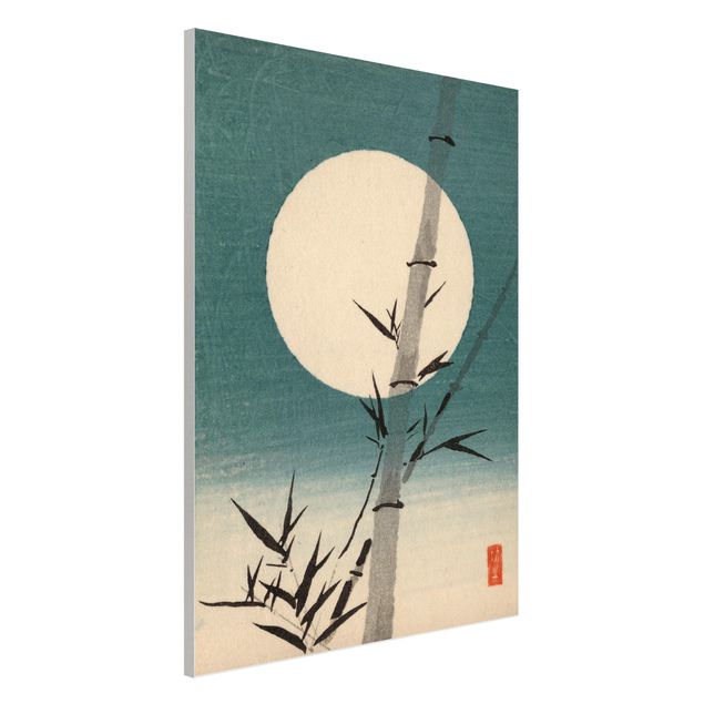 Kök dekoration Japanese Drawing Bamboo And Moon