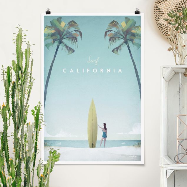 Kök dekoration Travel Poster - California