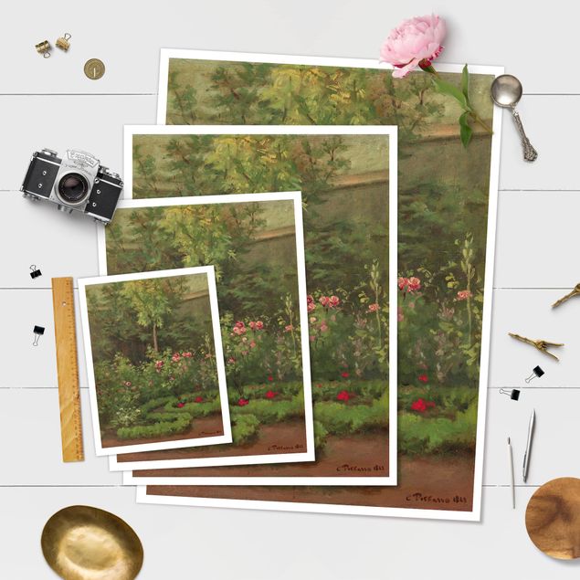 Tavlor träd Camille Pissarro - A Rose Garden