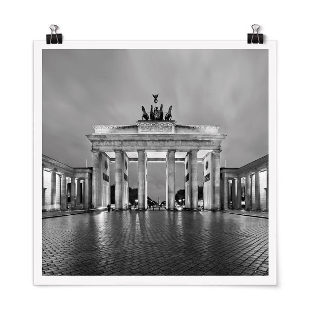 Posters arkitektur och skyline Illuminated Brandenburg Gate II