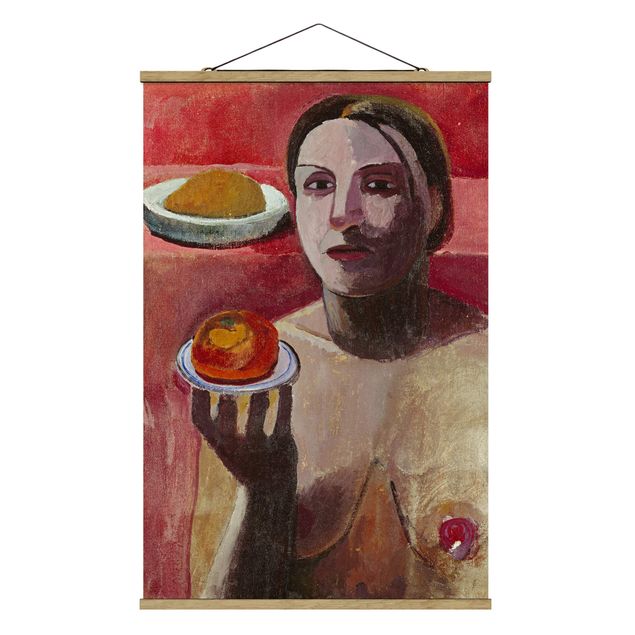 Konststilar Paula Modersohn-Becker - Semi-nude Italian Woman with Plate