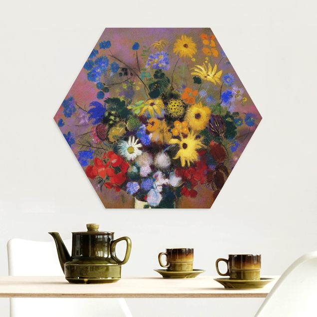Konstutskrifter Odilon Redon - White Vase with Flowers