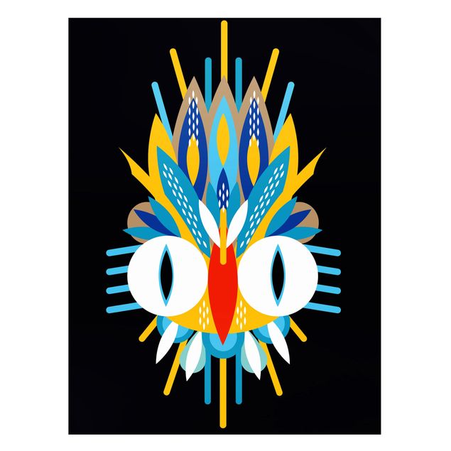 Tavlor indianer Collage Ethno Mask - Bird Feathers