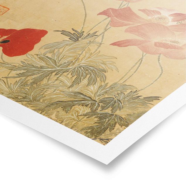 Posters blommor  Yun Shouping - Poppy Flower