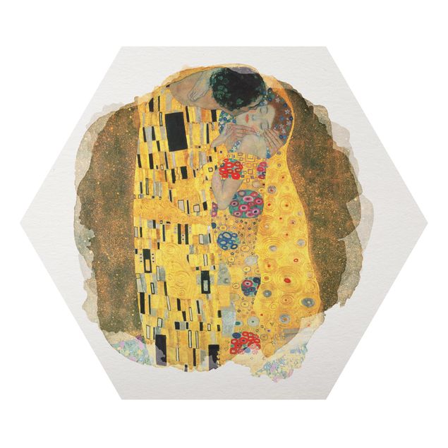 Tavlor konstutskrifter WaterColours - Gustav Klimt - The Kiss