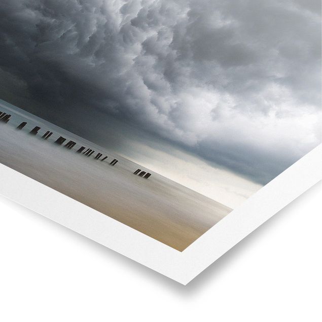 Posters landskap Storm Clouds Over The Baltic Sea