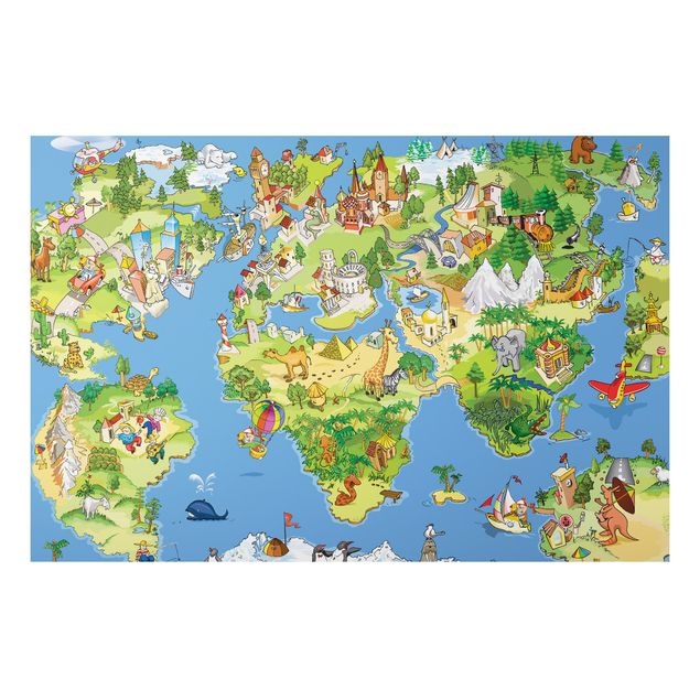 Tavlor världskartor Great and Funny Worldmap