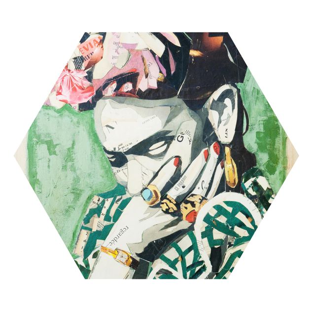 Tavlor modernt Frida Kahlo - Collage No.3