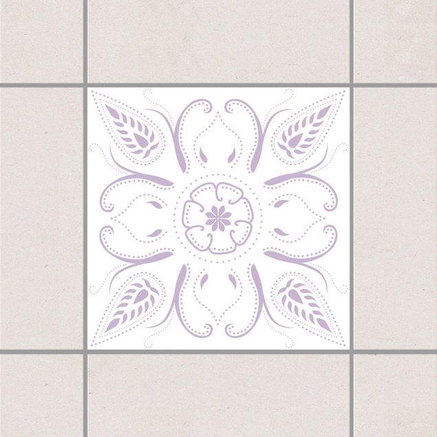 Kakel klistermärken mönster Bandana White Lavender