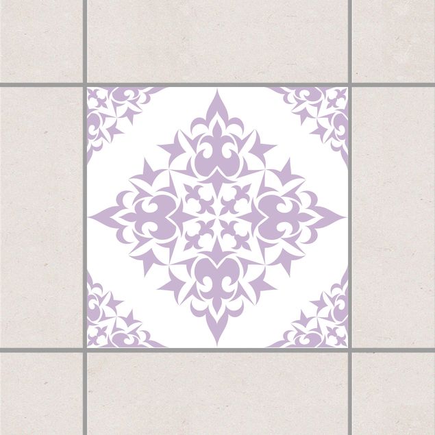 Kök dekoration Tile Pattern White Lavender