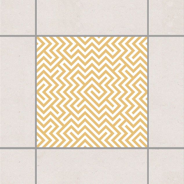 Kök dekoration Geometric Pattern Design Yellow